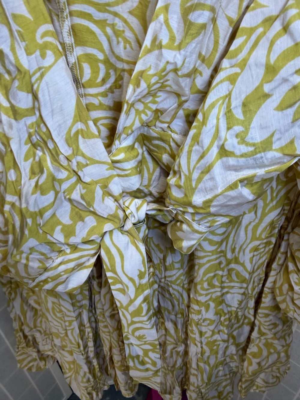 ZARA Yellow Floral Print Lightweight Skirt - Picture 6 of 7